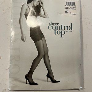Nordstrom Sheer Control Top Pantyhose Grey Size C Open Package NEW Old Stock